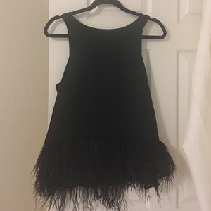 Black Feather Top